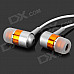 SEO8 ABS + Aluminum Alloy 3.5mm Plug In-ear Stereo Earphone - Golden + Silver Grey