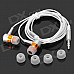 SEO8 ABS + Aluminum Alloy 3.5mm Plug In-ear Stereo Earphone - Golden + Silver Grey