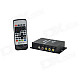 DVB-T Dual Tuner Digital Car TV Receiver Box w/ Antenna / MPEG-4 / 2-Tuner / 4-Video - Black