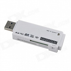 ETOP-U3-02 Super Speed USB 3.0 Micro SD / TF / SD / MS / M2 Card Reader - White (Max. 64GB)