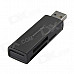 HH-030 High Speed USB 3.0 SD / TF / MS / M2 / SDHC / SDXC Memory Card Reader - Black (Max. 32GB)