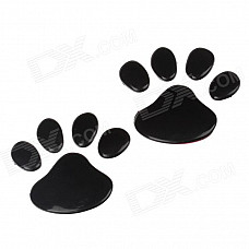 YI-197 Fashionable Footprints Car Decoration Stickers - Black (2 PCS)