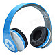 HAVIT HV-H99TF Headset Foldable MP3 Player Headphone w/ TF / FM - Blue + White