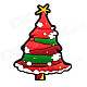 4.6 x 6.1cm Creative Christmas Tree Style Fridge Magnet Chalkboard Magnet Sticker - Red + Green