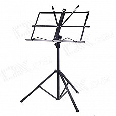 Adjustable Folding Music Stand with Carrying Bag - Black