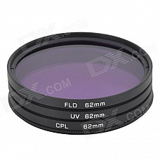 EOSCN Universal 62mm UV + CPL + FLD Lens Filter for DSLR