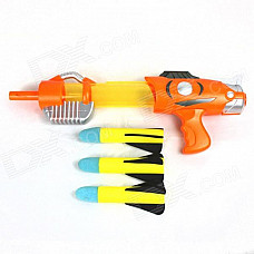 Children's Soft Bullet Artillery Gun - Orange + Grey