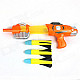 Children's Soft Bullet Artillery Gun - Orange + Grey