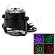 Universal 3W 2-Mode 3-LED RGB Light Stage Lamp w/ Holder - Black + Silvery White ( AC 100~240V)