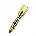 Gold Plated 6.35mm Male to 3.5mm Female Microphone Convertor Plug