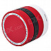 Bluetooth V4.0 Super Bass Portable Speaker w/ TF / FM / Microphone - Black + Red