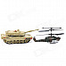 JinXingDa JD803 3-CH R/C Helicopter + 2-CH R/C Tank w/ IR Remote Controllers - Black + Drab