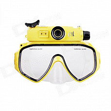 e-J FK-909 5.0 MP HD 720P Diving Mask Camera - Black + Yellow