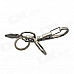 Scissor Design Double Ring Keychain - Grey
