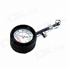 High Precision Mechanical type Tire Pressure Gauge - Black + Silver