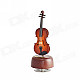 DEDOMusic Gifts MG-308 Pure Handmade Rotating Violin Music Box - Brown