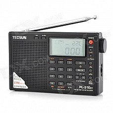 TECSUN PL-310ET 2.1" LCD Full Band Digital Stereo Radio - Black (3 x AA)