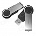 Ourspop U336-16GB Swivel USB 2.0 Flash Drive - Black + Silver (16GB)