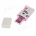 USB 2.0 Micro SD / TF Card Reader - White + Pink (Max. 32GB)