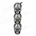 Stylish LED Eyes Skull Heads Pattern Gas Lighter - Silver (3 x LR621)