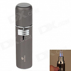 COHIBA 5356A Fashionable Zinc Alloy Three Holes Strong Fire Gas lighters - Grey