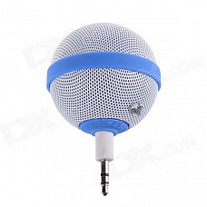 Roundness Style Portable Speaker for Iphone / Samsung / HTC / Motorola / Nokia - White + Blue