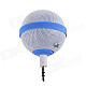 Roundness Style Portable Speaker for Iphone / Samsung / HTC / Motorola / Nokia - White + Blue