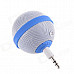 Roundness Style Portable Speaker for Iphone / Samsung / HTC / Motorola / Nokia - White + Blue