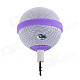 Roundness Style Portable Speaker for Iphone / Samsung / HTC / Motorola / Nokia - White + Purple