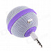 Roundness Style Portable Speaker for Iphone / Samsung / HTC / Motorola / Nokia - White + Purple