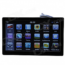 ST-E12 7.0" Resistive Screen WinCE 6.0 Car GPS Navigator w/ FM / 4GB Russia Map - Black