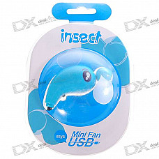 USB Powered Flexible Neck Cooling Fan (Blue)