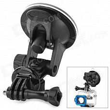 Universal Mini Car Mount Holder w/ Suction Cup for Gopro Hero 4/ 1 / 2 / 3 / 3+ - Black