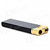 Ultra Thin Zinc Alloy Butane Torch Lighter - Black + Golden