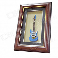 DEDO MG-337 Frame Decoration Electric Guitar Model Frame Guitar Gift - Blue + Brown