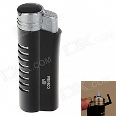 COHIBA Fashionable Zinc Alloy Strong Fire Gas lighter - Black + Silver