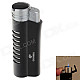 COHIBA Fashionable Zinc Alloy Strong Fire Gas lighter - Black + Silver