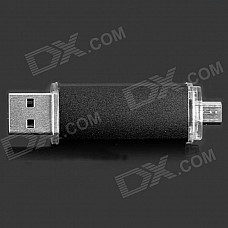 Unique USB 2.0 + Micro USB OTG Flash Drive - Black (8GB)