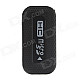 Retractable USB 2.0 Micro SD / TF Card Reader - Black (Max. 32GB)