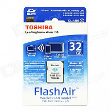 Toshiba FlashAir Wireless LAN W-02 SDHC Memory Card - White (32GB / Class10)