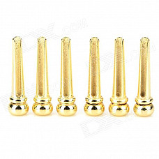 DJS6 Acoustic Guitar Bridge Pins Set - Golden (6 PCS)