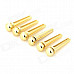 DJS6 Acoustic Guitar Bridge Pins Set - Golden (6 PCS)