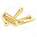 DJS6 Acoustic Guitar Bridge Pins Set - Golden (6 PCS)