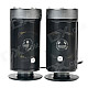 Cylinder Style USB 2.0 / 3.5mm Wired Bass 2.0-CH Speakers Set - Black + Deep Grey