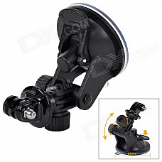 Universal Car Mounted Suction Cup PC Holder for GPS / 1/4" Camera / Gopro Hero 4/2 / 3 / 3 + - Black