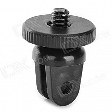 Universal 1/4" Mini Tripod Mount Adapter for Camera - Black