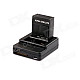 SMJ 2-Slot Battery Charger + 1300mAh Battery for GoPro Hero 3+ / 3 - Black