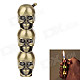 Stylish LED Eyes Skull Heads Pattern Gas Lighter - Golden (3 x LR621)