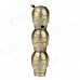 Stylish LED Eyes Skull Heads Pattern Gas Lighter - Golden (3 x LR621)