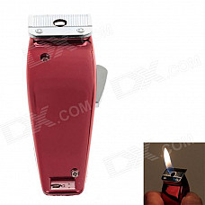 Creative Shaver Style Mini Windproof Metal lighter - Red